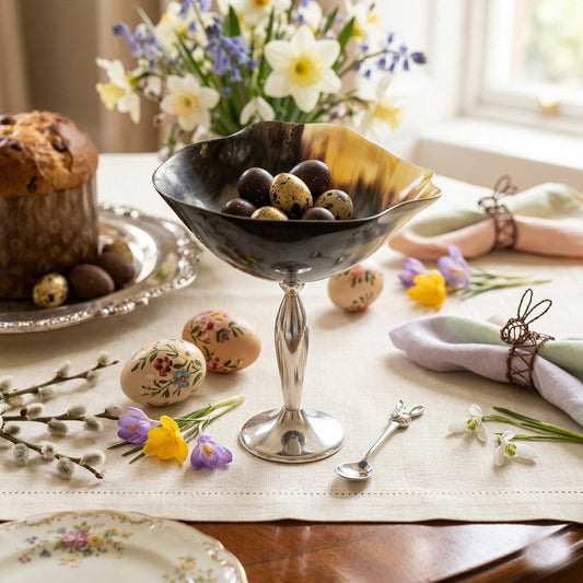 Daliana Alzata Old Sheffield H22 cm finitura anticato