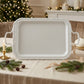 Daliana Vassoio Old Sheffield Shabby Chic bianco 57 cm