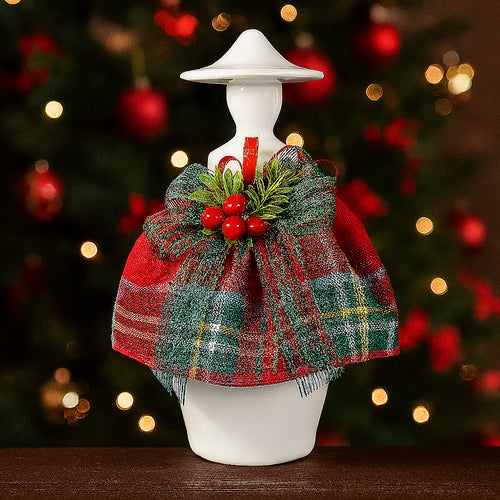 Ad Creation Dama Porcellana Porta Candela H17x8