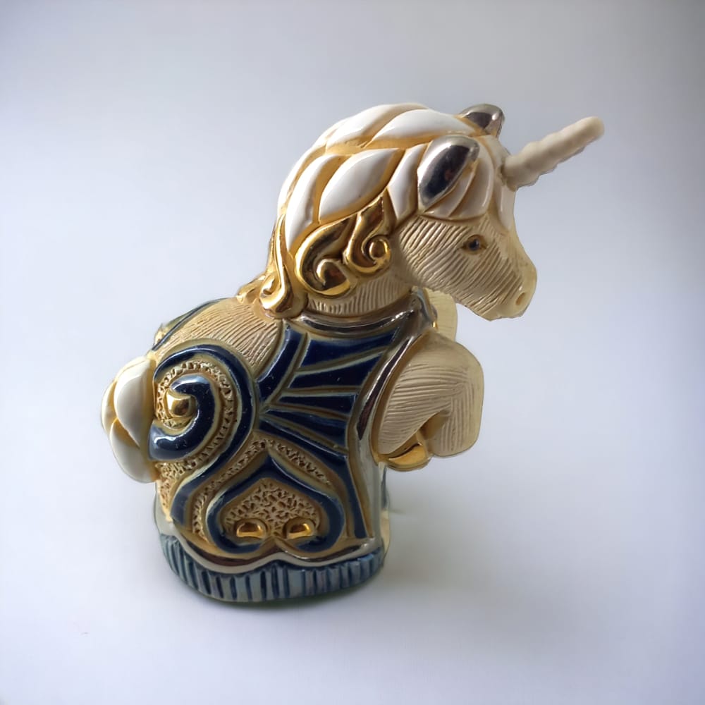 De Rosa Rinconada D1826 F343 – Unicorno Baby in Ceramica D'Arte (9 x 7 x 4 cm)