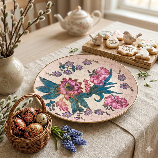 De Santis Piatto decorativo Ø36 cm Liberty cipria in ceramica