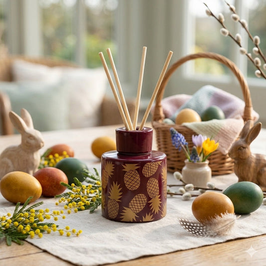 Dea Capodimonte Diffusore Ananas Bordeaux Ceramica H 10 cm