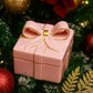 Dea Capodimonte Scatola Rosa Cipria con Fiocco Oro H 11x12,5 cm