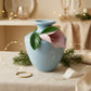 Dea Capodimonte Vaso Polvere con Calla Verde Cipria H 16x14 cm