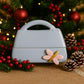 Dea Capodimonte borsetta grigia con farfalla ceramica 17×9×14 cm