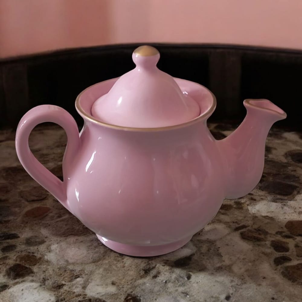Dea – Teiera in Ceramica di Capodimonte H.13x17 cm con Filo Oro