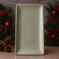 Dea – Vassoio Capodimonte 14,5x29 cm Verde Salvia con Filo Oro