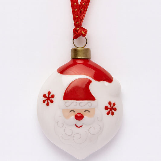 Decorazione Goccia Babbo Natale Babbomatto H 8 cm per albero di Natale