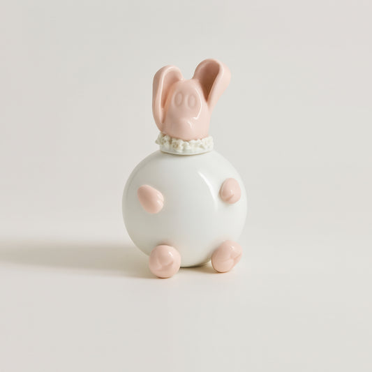 Diffusore Fratelli Majello con coniglietto in ceramica Capodimonte H 10 cm