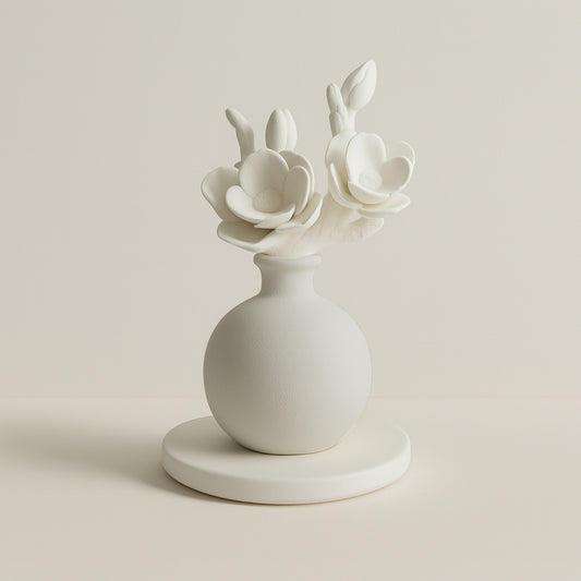 Diffusore Ilary Queen Elite porcellana bianca 14 cm per ambienti eleganti

