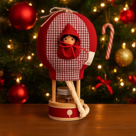 Diffusore Petit Amour Cappuccetto Rosso mongolfiera H 20 cm