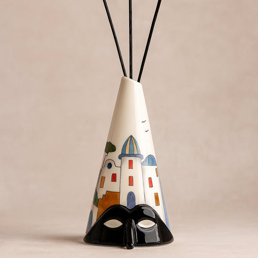 Diffusore Pulcinella in ceramica Terre di Scirocco con profumo H 31 cm