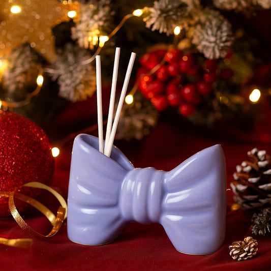 Diffusore ambiente Ilary Queen fiocco in porcellana H 11 cm

