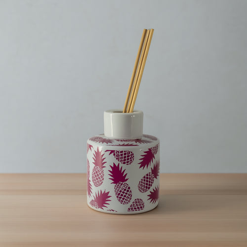 Dea Capodimonte Diffusore Ananas Celeste Ceramica H 10 cm