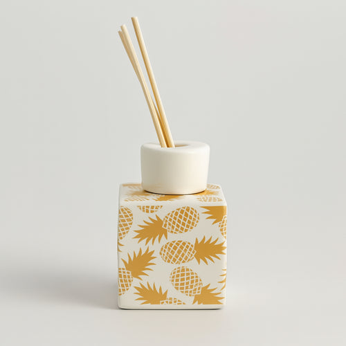 Dea Capodimonte Diffusore Ananas Oro Ceramica H 10 cm