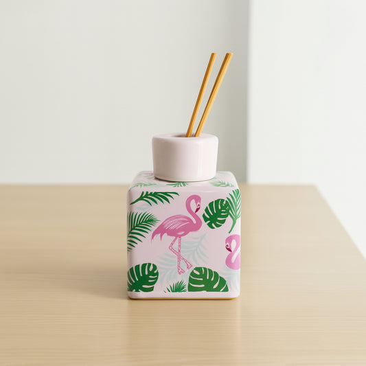 Diffusore flamingo rosa Dea Capodimonte in ceramica H 10 cm
