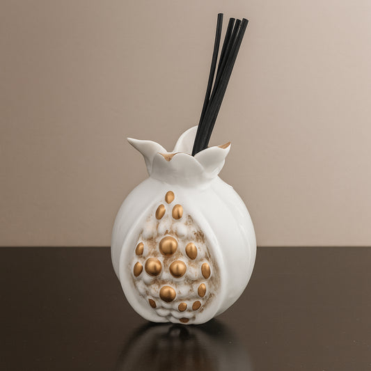 Diffusore melograno Dea Capodimonte bianco in ceramica H 14 cm

