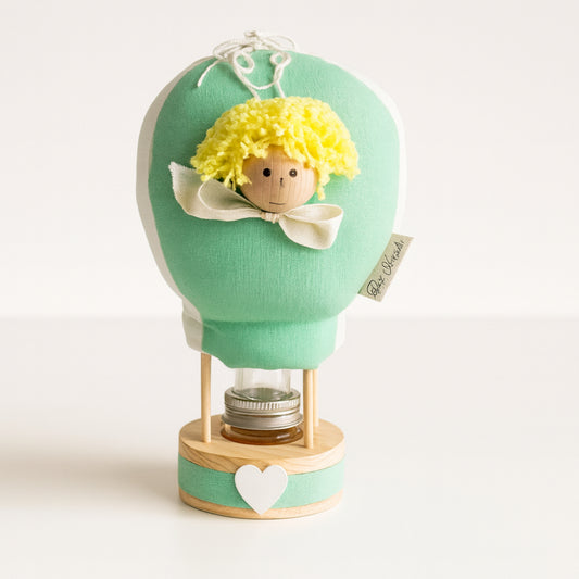 Diffusore mongolfiera Piccolo Principe Petit Amour verde H 26 cm

