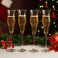 Dives – Set 4 Pz Calici Flute Crystal Bibolo (190 ml, H 25,5 cm, Bicchieri per Spumante e Champagne)