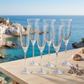 Dives Set 6 Calici Flûte Prosecco Vetro H 24 cm 130 ml