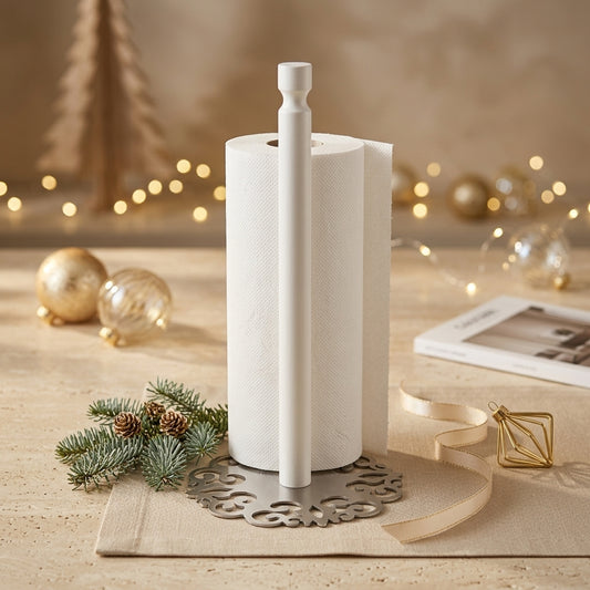 Domus & Design Porta Scottex Acciaio Inox Decoro Damasco