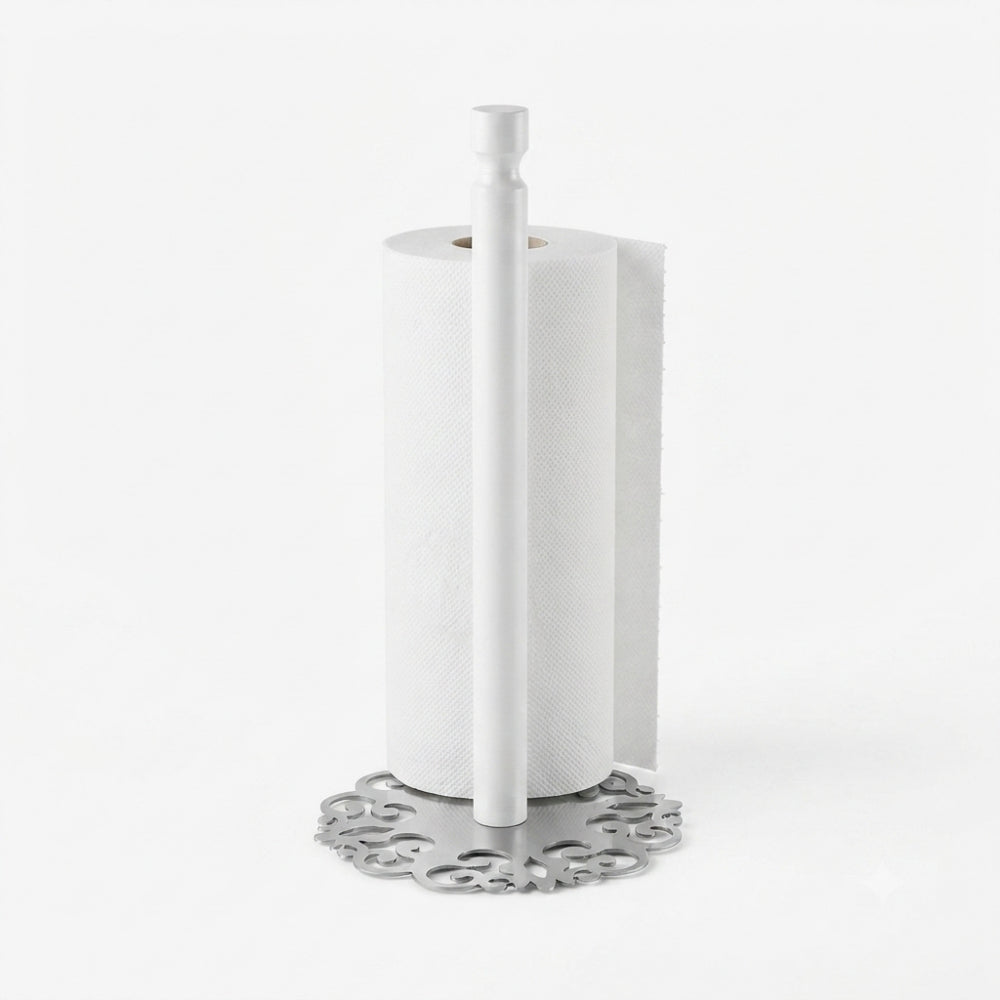 Domus & Design Porta Scottex Acciaio Inox Decoro Damasco