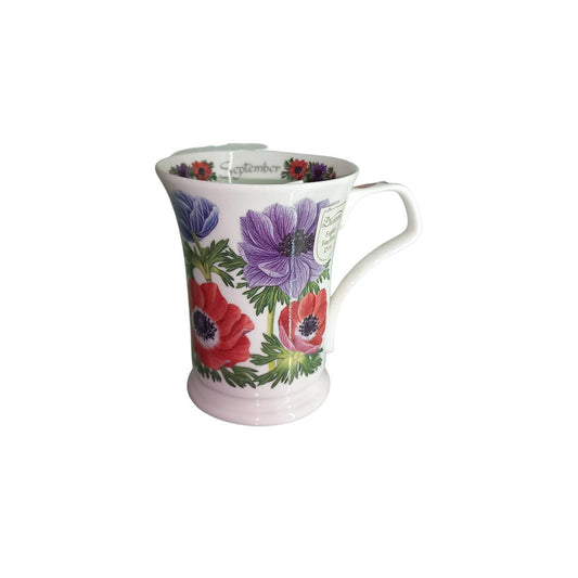 Dunoon Tazza Mug Fiori Del Mese 10cm In Porcellana Settembre