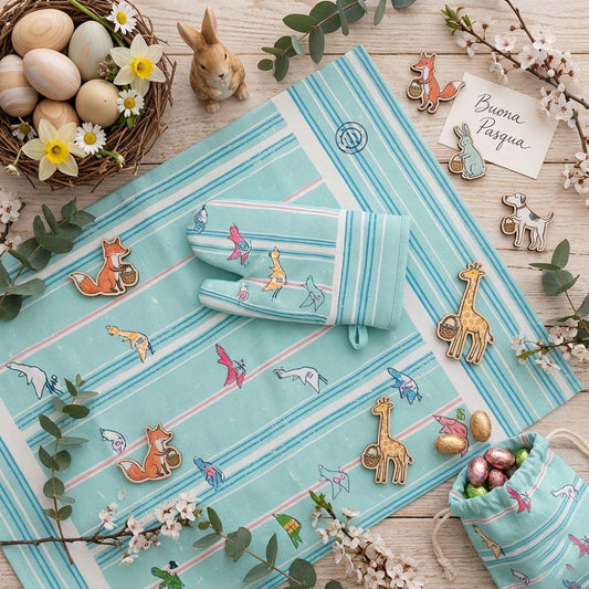 Egan Set 2pz Tovaglietta e Guanto Cotone Hotel Dadà