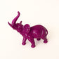 Elefante portafortuna Sharon in porcellana fuxia 22x17 cm