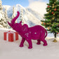 Elefante portafortuna Sharon in porcellana fuxia 22x17 cm