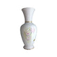 Emmebi Limoges D Etoile Vaso In Porcellana Fine H.27x12 Cm Con Decoro Rose E Filo Oro