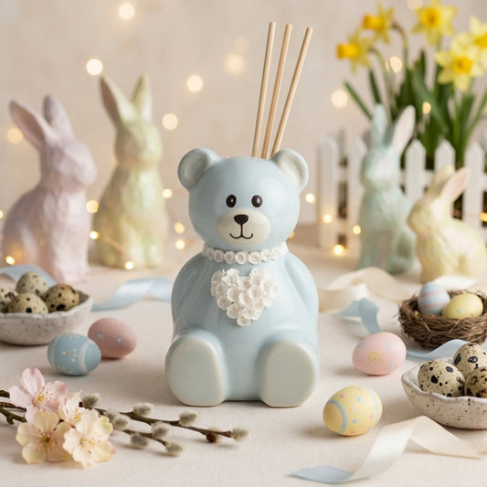 F.lli Majello Orsetto diffusore aromi Capodimonte porcellana H 16×9 cm