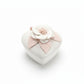 F.lli Majello Scatola Cuore Porcellana Capodimonte 8x11 cm Rosa Cipria