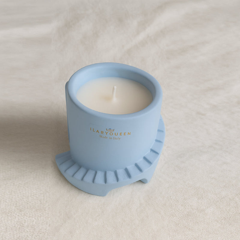Faro con candela colorata Ilary Queen in scatola Ø12 cm – decorazione marittima – Le Favole