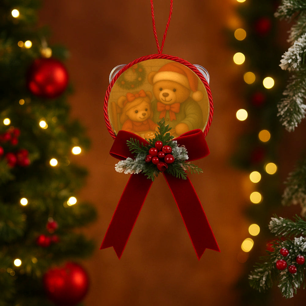 Fiocchi di Luce Orsetto del Cuore Tamorra Natalizia Ø10 cm L 23 cm (Biscotti)