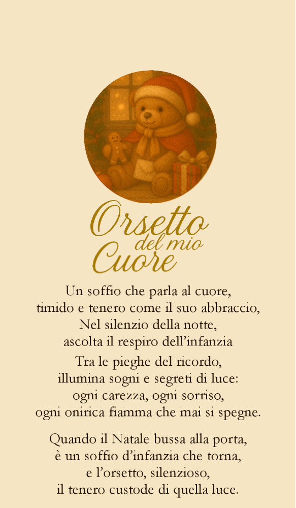 Fiocchi di Luce Orsetto del Cuore Tamorra Natalizia Ø16 cm (Baby)