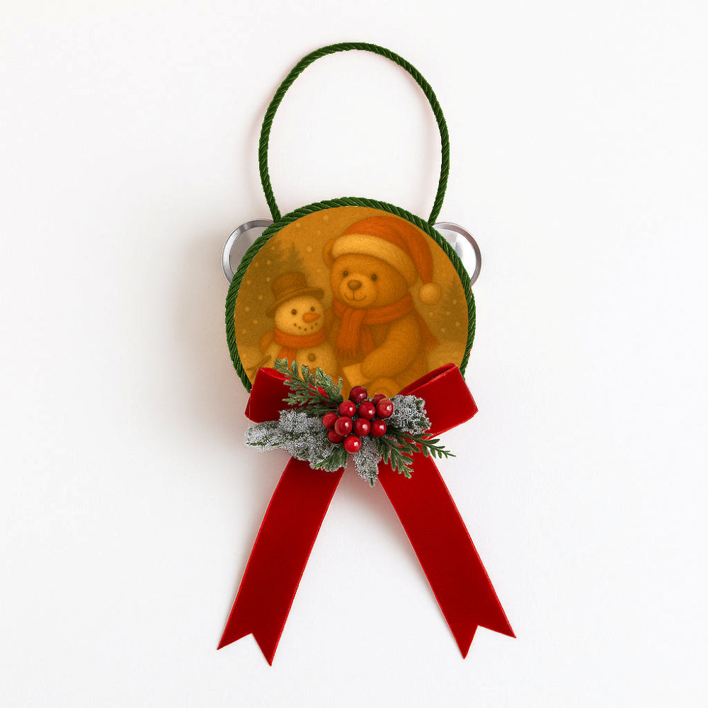 Fiocchi di Luce Orsetto del Cuore Tamorra Natalizia Ø20 cm (Snowman)