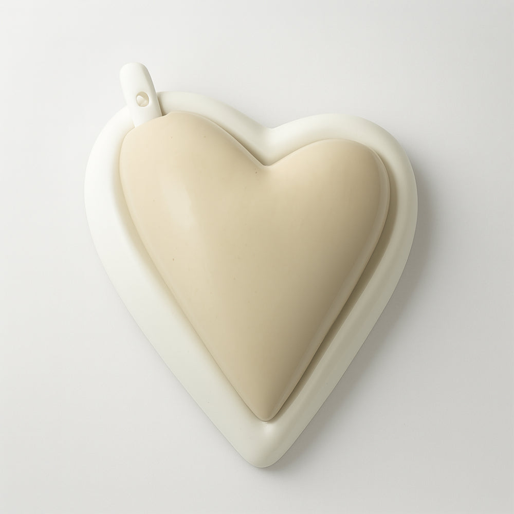 Formaggera Cuore in porcellana bianca Cuorematto 13x11 cm per tavola

