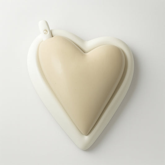 Formaggera Cuore in porcellana bianca Cuorematto 13x11 cm per tavola

