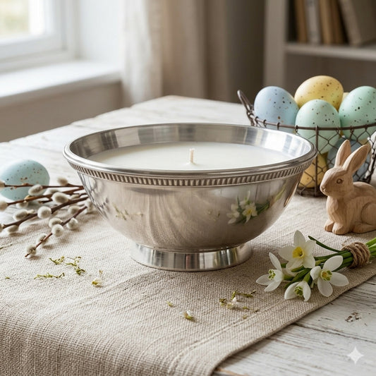 Furstenberg Portacandele Argento Old Sheffield Elegante 6x12 cm