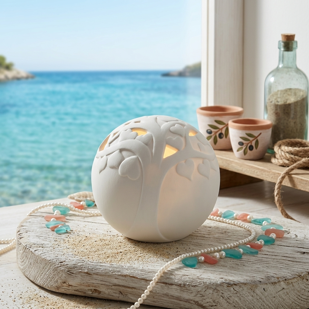 Ilary Queen Tree of Life Porcelain with LED H 14 cm 