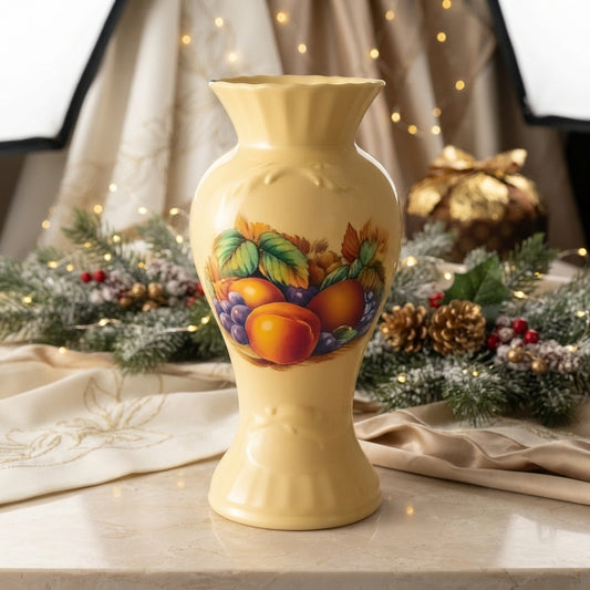 Aynsley – Vaso Orchard Gold in Fine Bone China  - H.16,5 x 9 cm