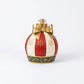 Base Albero di Natale a Sfera con Fiocco Rosso e Oro 42x42x51 cm