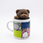 TT Ceramic Mug with Plush Teddy Bear 9x9 cm Assorted