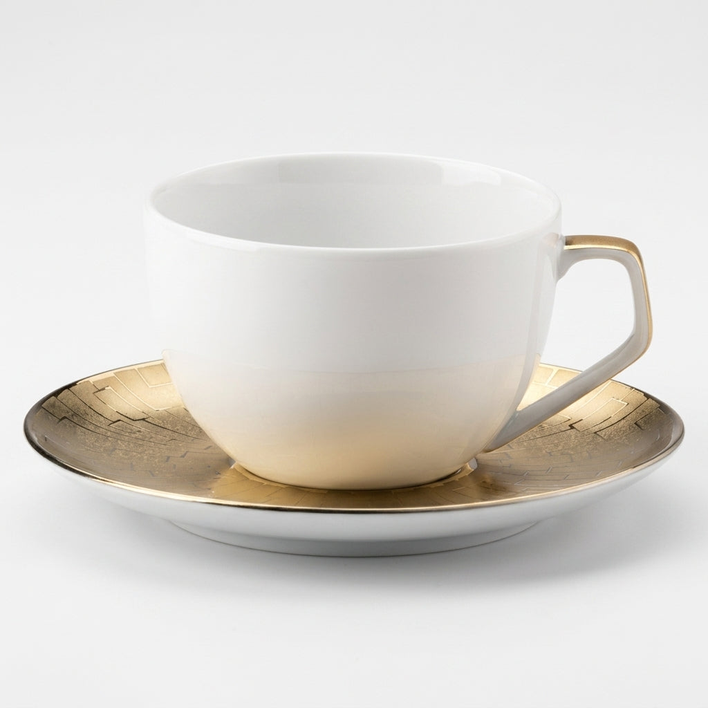 Rosenthal Tazza Espresso con Piattino TAC Skin Gold in Porcellana
