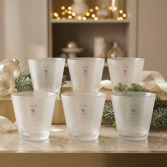 Cive Set 6 Bicchieri Tumbler Vetro Satinato 10,5x10 cm