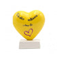 Twine of Earth Ceramic Heart on Base with Phrase 13 cm