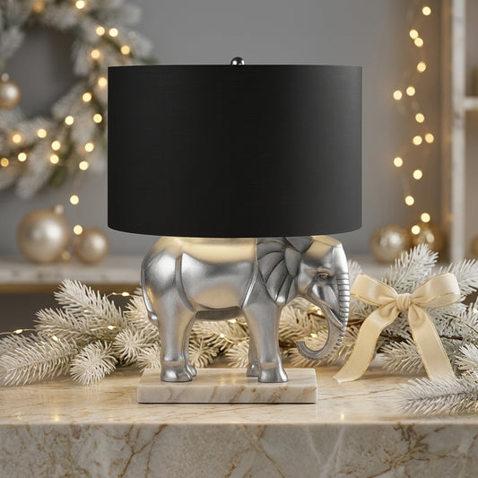 Mascagni Elephant Lamp Silver H 48.5 cm 