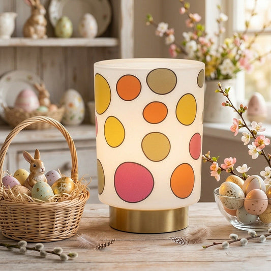 Cuorematto Lampada Vetro Pois 10×14 cm