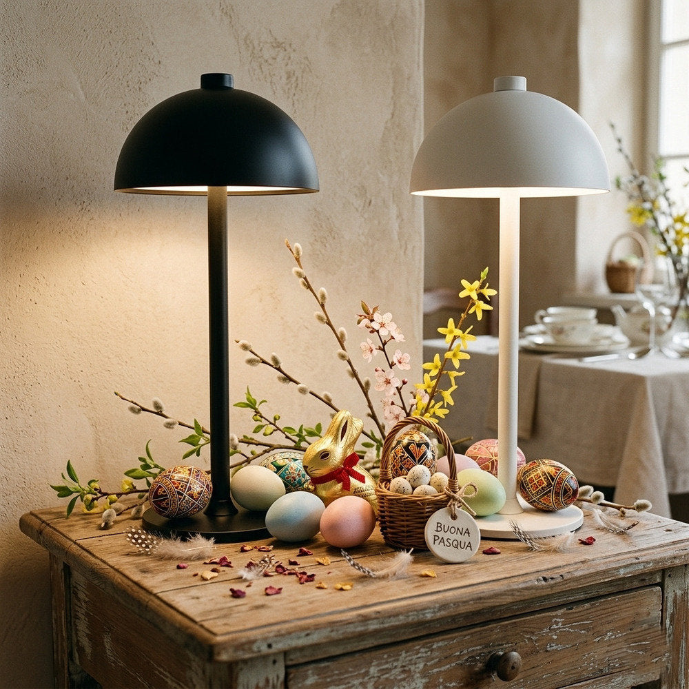 Cuorematto Lampada LED Ricaricabile Metallo H35 cm F1123